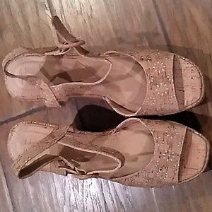 JustFab Pretty Petals Platform Wedge Sandal